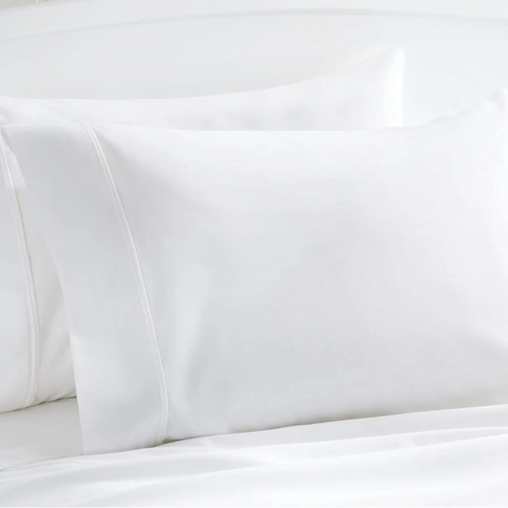 400 Thread Count Cotton Pillow Cases King Size  40” L X 20" W White Set of 2